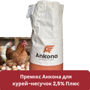 Премікс Анкона 2,5% для курей-несучок вітамінно-мінеральна добавка 25 кг